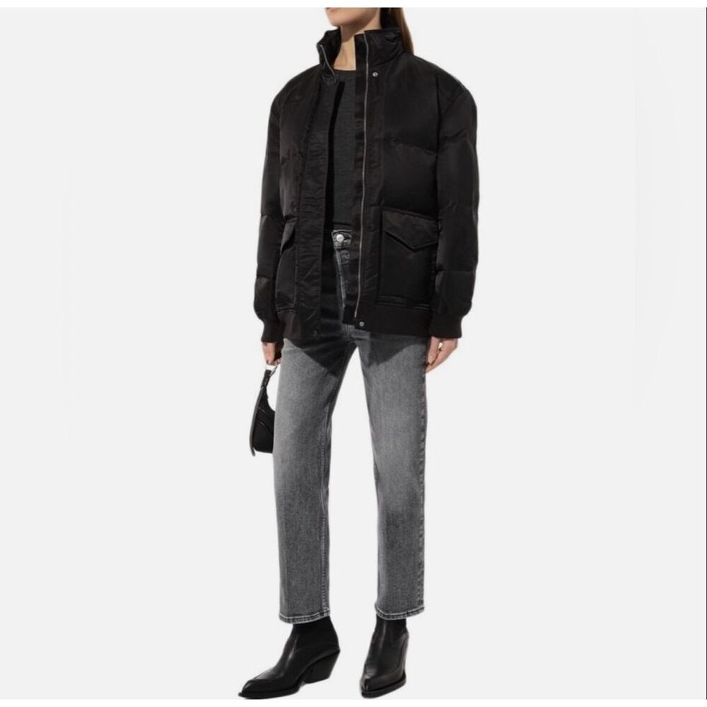 *THEORY*black nylon oversized puffer jacket - Picture 2 of 7